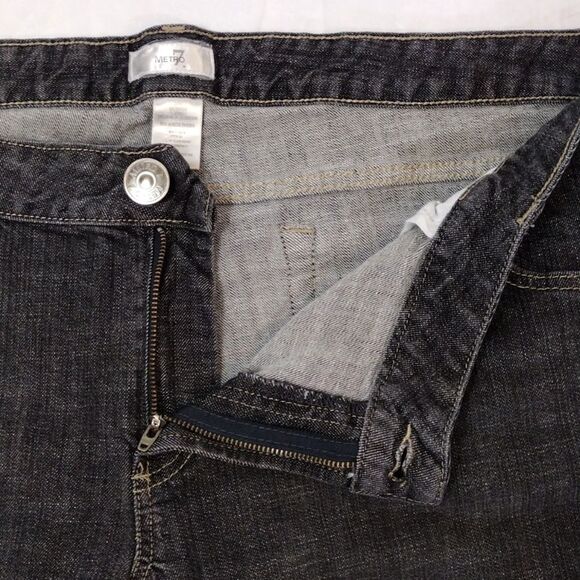 Y2K Faded Black Floral Eagle Embroidered Flare Jeans Plussize 24W - Picture 16 of 17